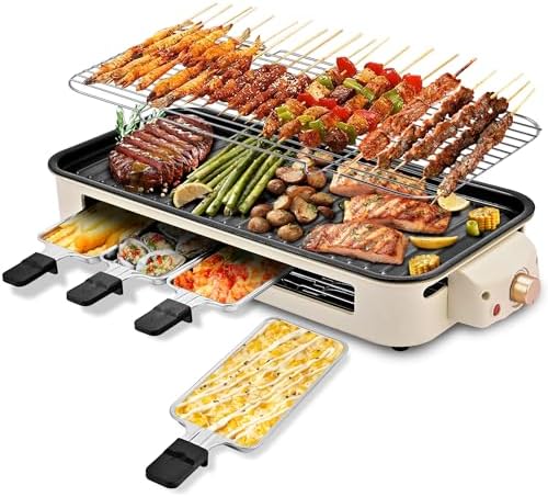 2-in-1 Indoor Grill, Large, Beige