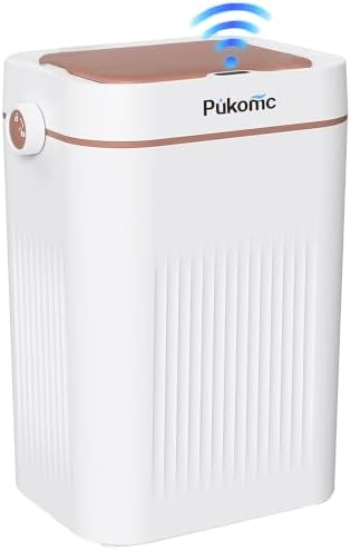 Automatic Bathroom Trash Can 3.2 Gal, White