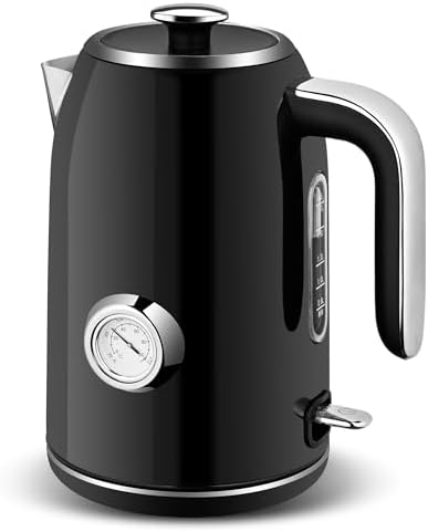 Electric Kettle 1.7L Stainless Steel, Black