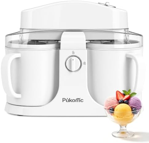 Home Ice Cream Maker, 2 Bowls, White